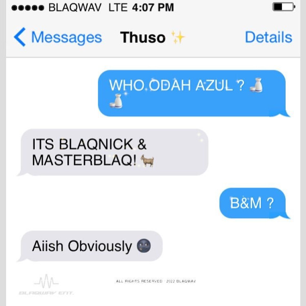 Blaqnick , MasterBlaq-Who Odah Azul cover art